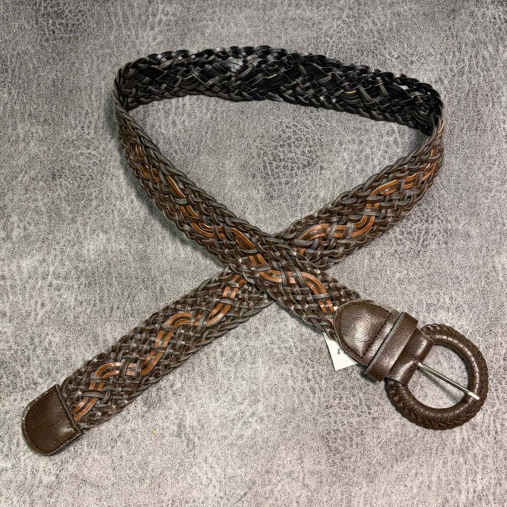 Brown Braided Multitone Belt